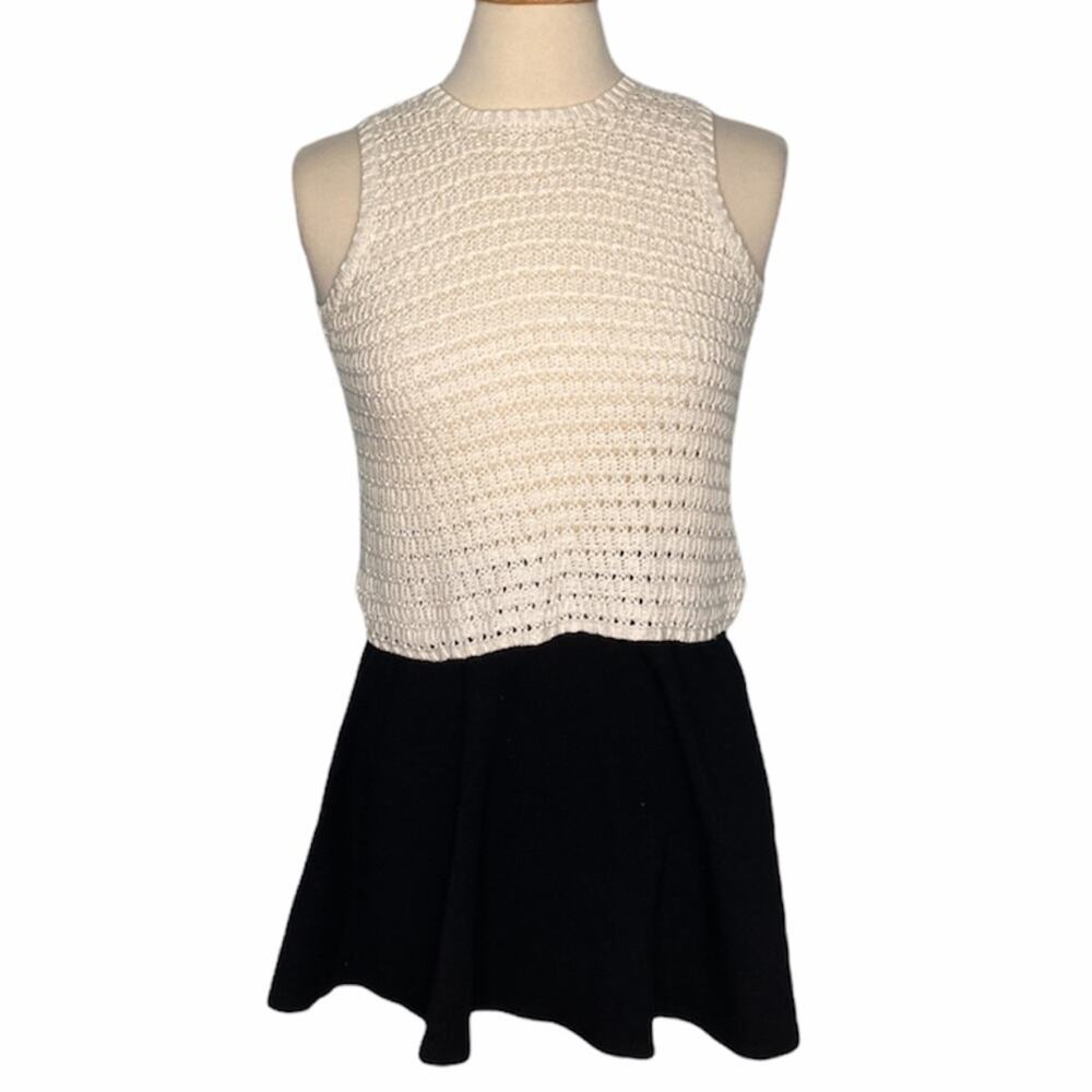 Bethany Mota Cream Knot Sweater Vest Tank Top MM8